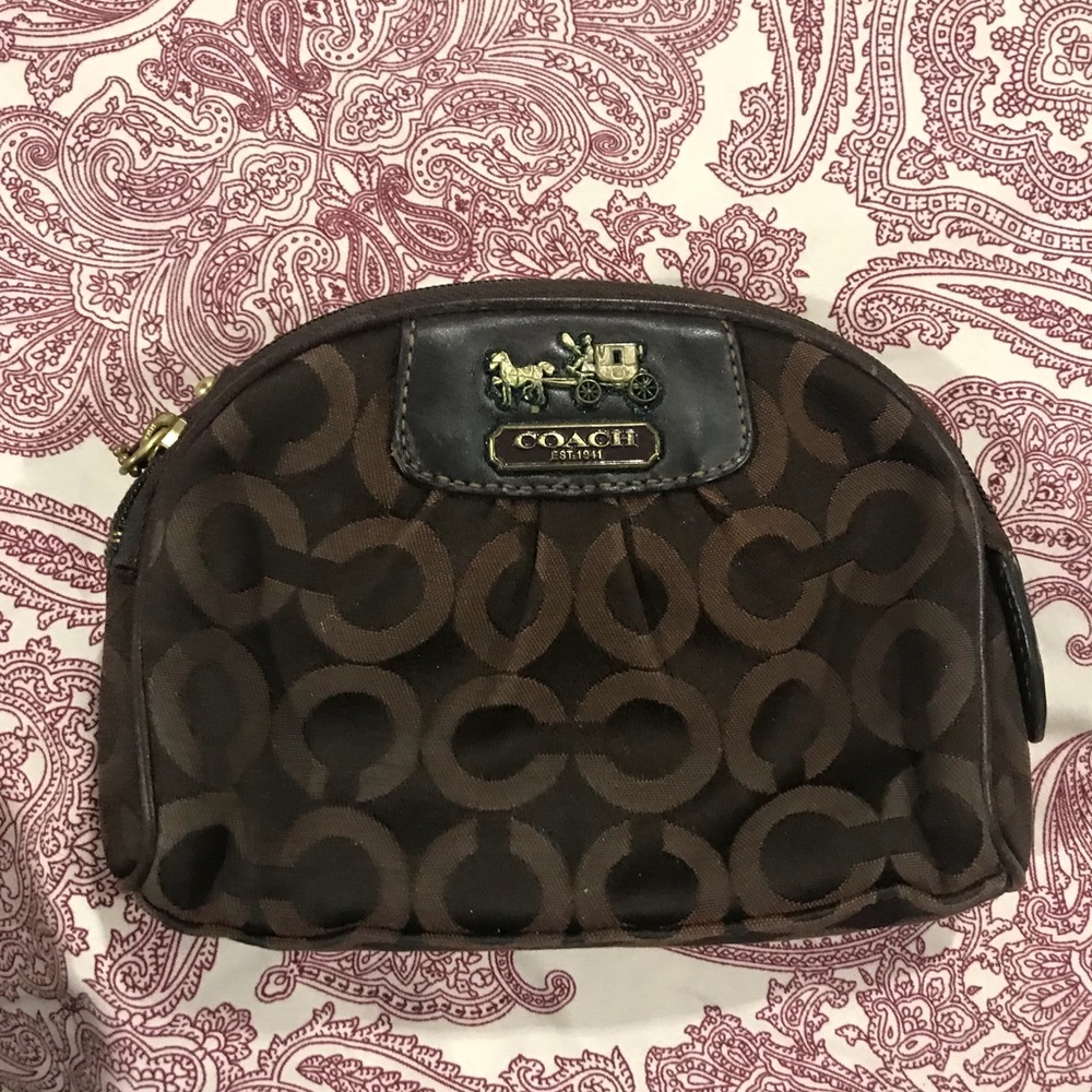 Authentic Coach small makeup bag- used